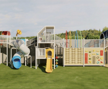 Modern Outdoor Space In Kindergarten-ID:928427937