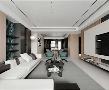 Modern A Living Room-ID:494944107