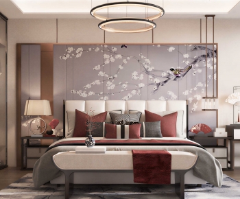 New Chinese Style Bedroom-ID:617971902