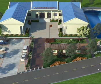 Modern Architectural Bird's-eye View Planning-ID:358515983