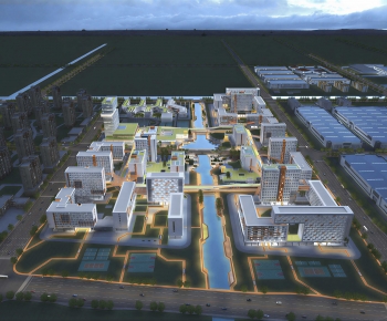 Modern Architectural Bird's-eye View Planning-ID:755477912