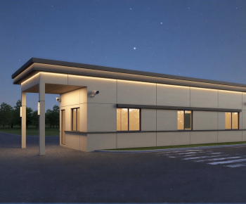 Modern Appearance Of Commercial Building-ID:380733971