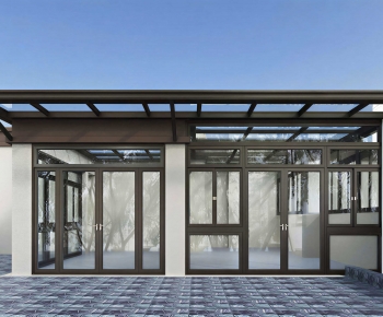 Modern Glass Sunshine Room-ID:968700899
