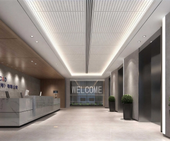 Modern Office Reception Desk-ID:897787098
