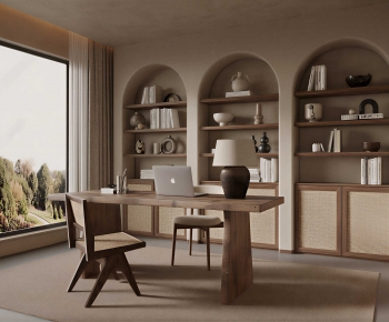 Wabi-sabi Style Study Space-ID:995801932