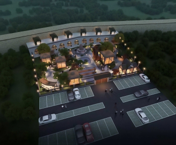 Modern Outdoor Parking Lot-ID:924232962