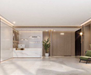 Modern Office Reception Desk-ID:867600456