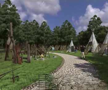 Modern Park Landscape-ID:751640083