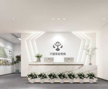 Modern Office Reception Desk-ID:485356098