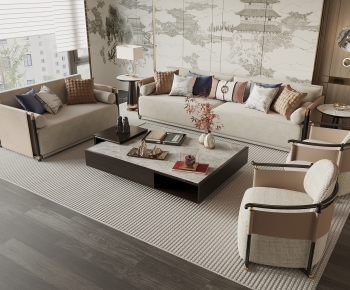 New Chinese Style Sofa Combination-ID:496189632