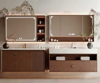 New Chinese Style Bathroom Cabinet-ID:731661081