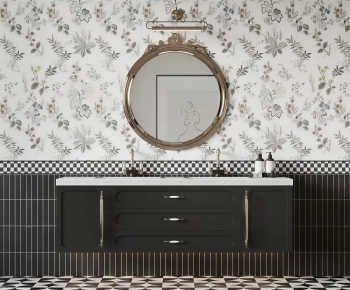 French Style Bathroom Cabinet-ID:373174912