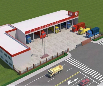 Modern Industrial Building-ID:931849967