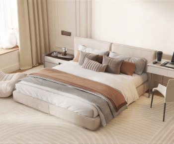 Modern Double Bed-ID:389883048