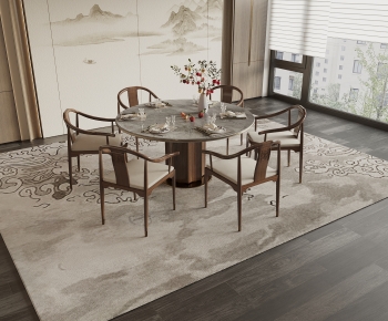New Chinese Style Dining Table And Chairs-ID:157128103