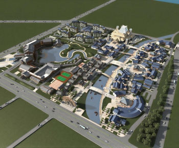 Modern Architectural Bird's-eye View Planning-ID:539242039