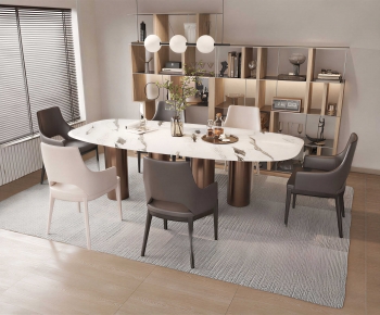 Modern Dining Table And Chairs-ID:875340942