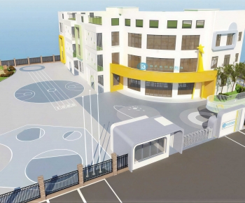 Modern School Building-ID:670900313