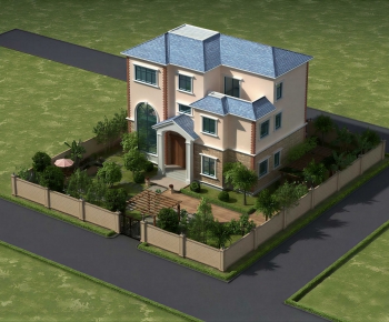 Simple European Style Detached Villa-ID:707829097