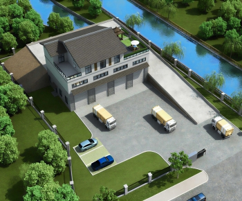 Modern Architectural Bird's-eye View Planning-ID:250390058