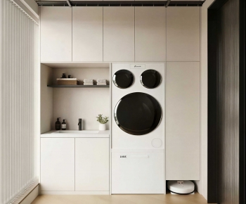 Modern Laundry Cabinet-ID:446645028