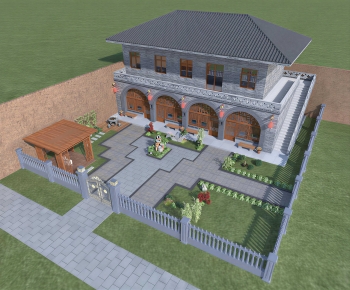 New Chinese Style Appearance Of Commercial Building-ID:708268883