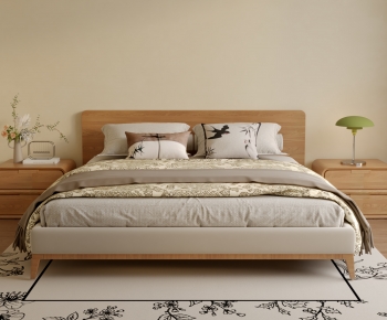 Modern Double Bed-ID:677984955