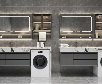 Modern Bathroom Cabinet-ID:101289761