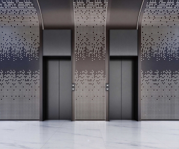 Modern Office Elevator Hall-ID:360409026