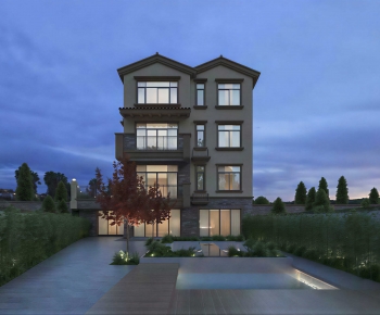 Modern Residential Building-ID:755595929