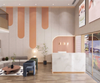 Modern Office Reception Desk-ID:210865028