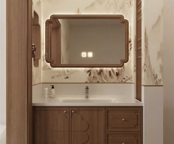 New Chinese Style Bathroom Cabinet-ID:539463043