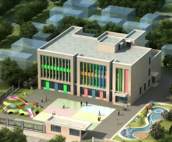 Modern School Building-ID:331655033