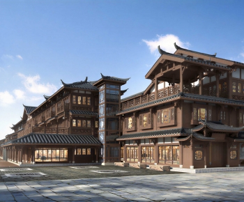 Chinese Style Ancient Architectural Buildings-ID:519589905