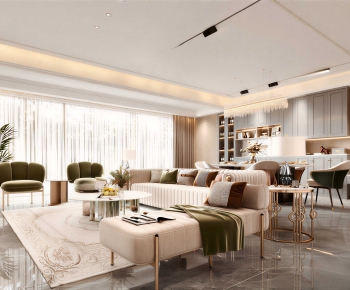 Modern A Living Room-ID:689665083