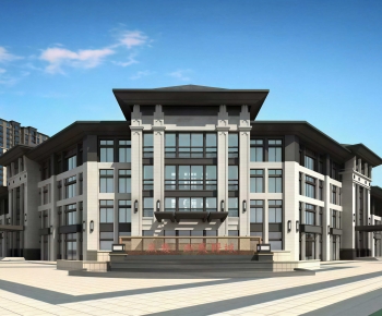 New Chinese Style Building Appearance-ID:220301277