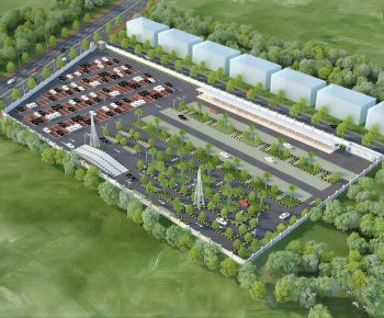 Modern Architectural Bird's-eye View Planning-ID:820988894