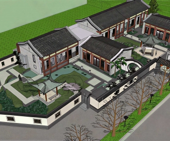 New Chinese Style Residential Building-ID:736886989