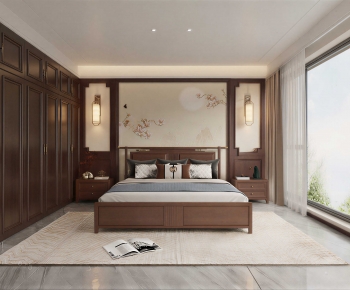 New Chinese Style Bedroom-ID:556763899