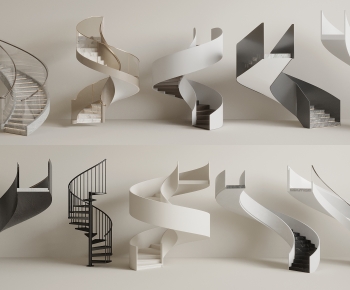 Modern Rotating Staircase-ID:671839767
