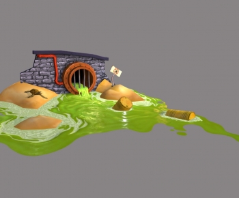 Modern Cartoon House-ID:139075041