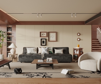 Modern A Living Room-ID:651397946