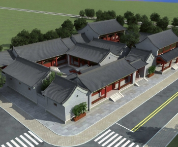 Chinese Style Building Appearance-ID:640778067