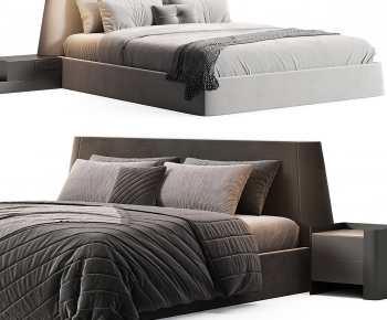 Modern Double Bed-ID:217437982