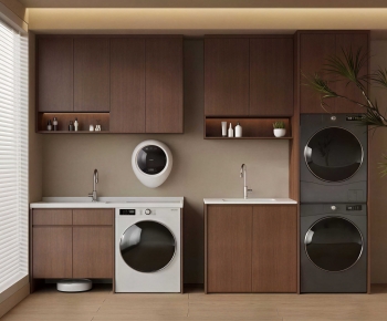 Modern Laundry Cabinet-ID:339986098
