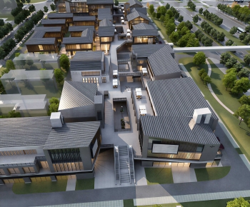 Modern Architectural Bird's-eye View Planning-ID:919826987