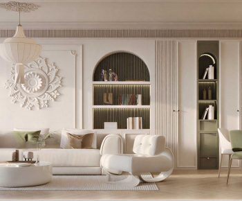 French Style A Living Room-ID:735610963