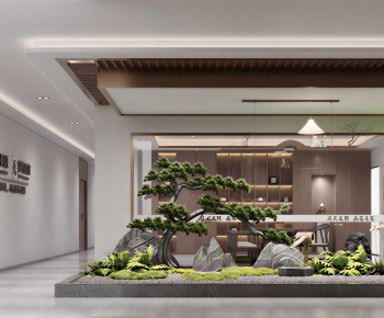 New Chinese Style Plant Landscaping-ID:727288016