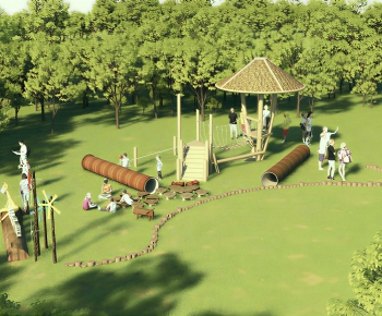 Modern Park Landscape-ID:661878113