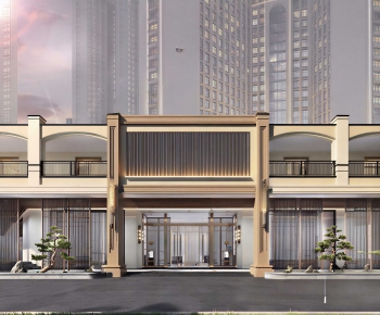 Modern Facade Element-ID:746449955